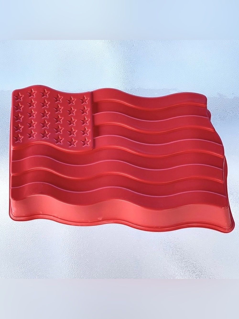 Patriotic Red American Flag Shaped JELL-O Mold